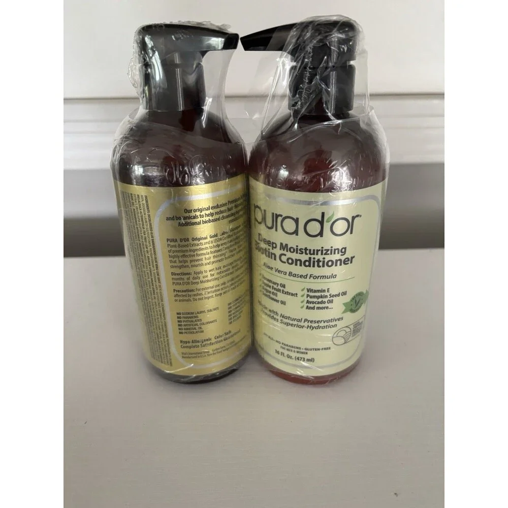PURA D'OR Dor Original Gold Label Anti-Hair Thinning Shampoo & Conditioner Set